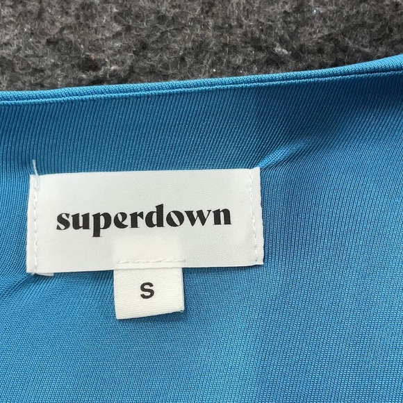 Superdown Alanie Maxi Dress in Aqua Size Small - Picture 7 of 9